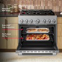 Open Box  KitchenAid® 36-Inch 6 Burner Commercial-Style Gas Range with No Preheat Air Fry Mode KFGS936SSS