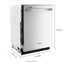 Open Box  Whirlpool® 24” Stainless Steel Dishwasher with AI Intelligent Wash and Tall Top Rack WDT740SALZ