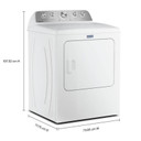 Open Box Maytag® 7.0 Cu Ft. Load Electric Dryer with Extra Power and Pet Pro Option YMED5605RW