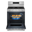 Maytag® 30-Inch Wide Freestanding Gas Range with Grill Mode and No Preheat Air Fry - 5.0 Cu. Ft. MFGS7030SZ