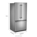 OPEN BOX Maytag® 33-Inch Wide French Door Refrigerator with Water Dispenser - 22 Cu. Ft MRFF5033PZ