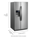 OPEN BOX 36-inch Wide Side-by-Side Refrigerator - 28 cu. ft. WRS588FIHZ
