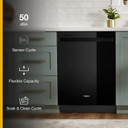 Whirlpool® 24” Dishwasher with AI Intelligent Wash and Tall Top Rack WDT740SALB