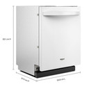 Whirlpool® 44 dBA Dishwasher Flush with Cabinets with 3rd Rack WDT550SAPW