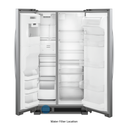 Whirlpool® 36-inch Wide Side-by-Side Refrigerator - 25 cu. ft. WRS555SIHZ