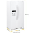 Whirlpool® 36-inch Wide Side-by-Side Refrigerator - 25 cu. ft. WRS325SDHW