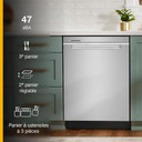 Whirlpool® 24” Stainless Steel Dishwasher with AI Intelligent Wash - 47 dBA WDTA50SAKZ