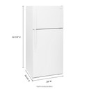 Whirlpool® 28-inches wide Top-Freezer Refrigerator with Optional Icemaker - 14 cu. ft. WRT314TFDW