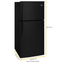 Whirlpool® 30-inch Wide Top-Freezer Refrigerator - EZ Connect Icemaker Kit Compatible- 19.2 cu. ft. WRT519SZDB