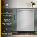 Whirlpool® 24” Stainless Steel Dishwasher with AI Intelligent Wash and Tall Top Rack WDT740SALZ