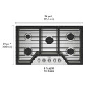 Whirlpool® 36-inch Gas Cooktop with Fifth Burner WCGK7036PS