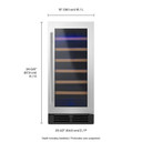 Whirlpool® 15" Undercounter Wine Center with Towel Handle Bar WUW35X15DS