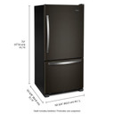 Whirlpool® 33-inch wide Bottom-Freezer Refrigerator - 22 cu. ft. WRB322DMHV