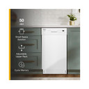 Whirlpool® Small-Space Compact Dishwasher with Stainless Steel Tub WDPS5118PW