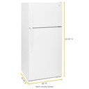 Whirlpool 28" Wide Top-Freezer Refrigerator with Freezer Temperature Control WRT134TFDW