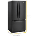 Whirlpool® 33-inch Wide French Door Refrigerator - 22 cu. ft. WRFF5333PB