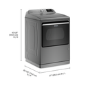 Maytag® Smart Top Load Gas Dryer with Extra Power Button - 7.4 cu. ft. MGD7230HC