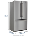 Maytag® 36- Inch Wide Counter Depth French Door Refrigerator - 20 Cu. Ft. MFC2062FEZ