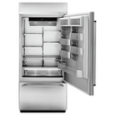 Kitchenaid® 20.9 Cu. Ft. 36" Width Built-In Stainless Bottom Mount Refrigerator with Platinum Interior Design KBBR306ESS