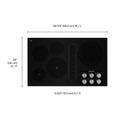 Kitchenaid® 36" Electric Downdraft Cooktop with 5 Elements KCED606GBL