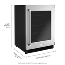 Kitchenaid® 24" Undercounter Refrigerator with Glass Door KURR214KSB