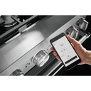 KitchenAid® 36'' Smart Commercial-Style Dual Fuel Range with 6 Burners KFDC506JBK