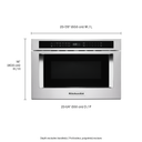 Kitchenaid® 24 Under-Counter Microwave Oven Drawer KMBD104GSS