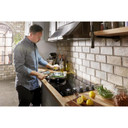 Kitchenaid® 30" Electric Cooktop with 5 Elements and Knob Controls KCES550HBL