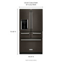 Kitchenaid® 25.8 Cu. Ft. 36" Multi-Door Freestanding Refrigerator with Platinum Interior Design and PrintShield™ Finish KRMF706EBS