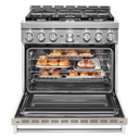 KitchenAid® 36'' Smart Commercial-Style Gas Range with 6 Burners KFGC506JMH