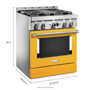 KitchenAid® 30'' Smart Commercial-Style Gas Range with 4 Burners KFGC500JYP