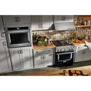 KitchenAid® 30'' Smart Commercial-Style Dual Fuel Range with 4 Burners KFDC500JBK