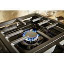 KitchenAid® 30'' Smart Commercial-Style Dual Fuel Range with 4 Burners KFDC500JBK