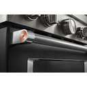 KitchenAid® 30'' Smart Commercial-Style Dual Fuel Range with 4 Burners KFDC500JBK