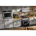 KitchenAid® 30'' Smart Commercial-Style Dual Fuel Range with 4 Burners KFDC500JBK