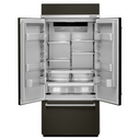 Kitchenaid® 20.8 Cu. Ft. 36" Width Built In Stainless Steel French Door Refrigerator with Platinum Interior Design KBFN506EBS