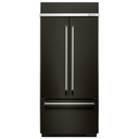 Kitchenaid® 20.8 Cu. Ft. 36" Width Built In Stainless Steel French Door Refrigerator with Platinum Interior Design KBFN506EBS