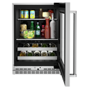 Kitchenaid® 24" Beverage Center with Glass Door and Metal-Front Racks KUBR314KSS