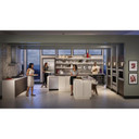 Kitchenaid® 20.8 Cu. Ft. 36" Width Built In Stainless Steel French Door Refrigerator with Platinum Interior Design KBFN506ESS