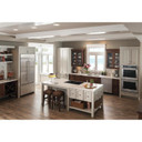 Kitchenaid® 20.8 Cu. Ft. 36" Width Built In Stainless Steel French Door Refrigerator with Platinum Interior Design KBFN506ESS