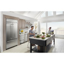 Kitchenaid® 20.8 Cu. Ft. 36" Width Built In Stainless Steel French Door Refrigerator with Platinum Interior Design KBFN506ESS