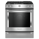 OPEN BOX Kitchenaid® 30-Inch 5-Burner Dual Fuel Convection Slide-In Range with Baking Drawer  YKSDB900ESS