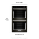 Kitchenaid® 30 Double Wall Oven with Even-Heat™ True Convection KODE500EBS