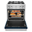 KitchenAid® 30'' Smart Commercial-Style Dual Fuel Range with 4 Burners KFDC500JIB