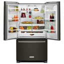 Kitchenaid® 20 cu. ft. 36-Inch Width Counter-Depth French Door Refrigerator with Interior Dispense and PrintShield™ Finish KRFC300EBS