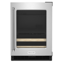 Kitchenaid® 24" Beverage Center with Glass Door and Wood-Front Racks KUBR214KSB