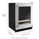 Kitchenaid® 24 Beverage Center with Glass Door and Wood-Front Racks KUBR214KSB