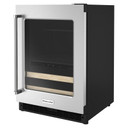 Kitchenaid® 24" Beverage Center with Glass Door and Wood-Front Racks KUBR214KSB