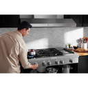 KitchenAid® 48'' 6-Burner Commercial-Style Gas Rangetop with Griddle KCGC558JSS