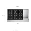 KitchenAid® 48'' 6-Burner Commercial-Style Gas Rangetop with Griddle KCGC558JSS